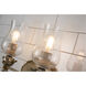 Trellis 2 Light 14 inch Hand-painted with putty patina and silver leaf orb Bath Light Wall Light